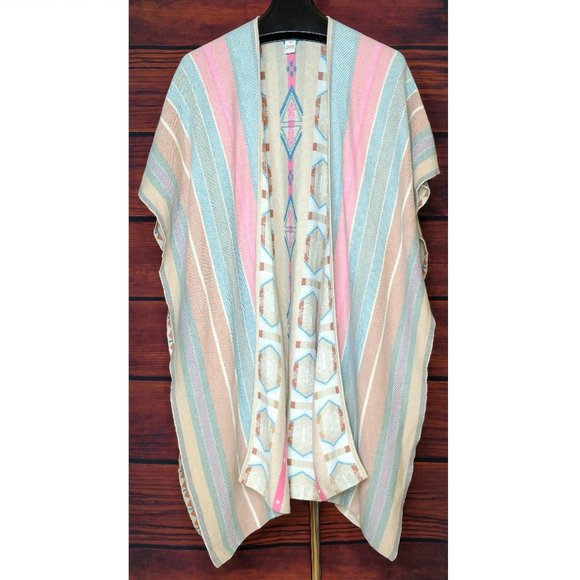 Sundance Sweaters - Sundance Cordillera Ruana Southwest Knit Shawl OS